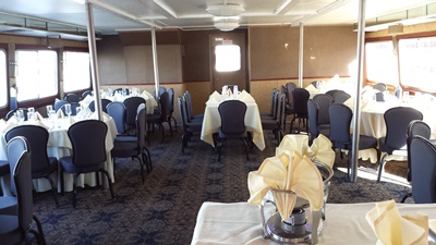 NYC yacht 110 dining aft